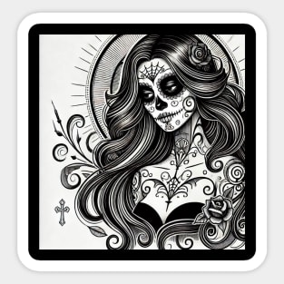 The gothic catrina Sticker